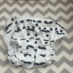 Alva baby Stylish Black and White mustache Kids Diaper Cover